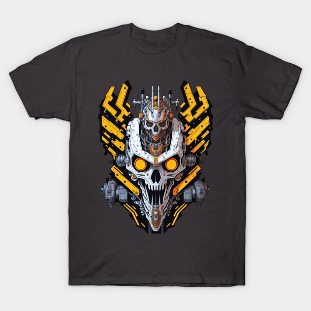 Mecha Skull S02 D15 T-Shirt by Houerd